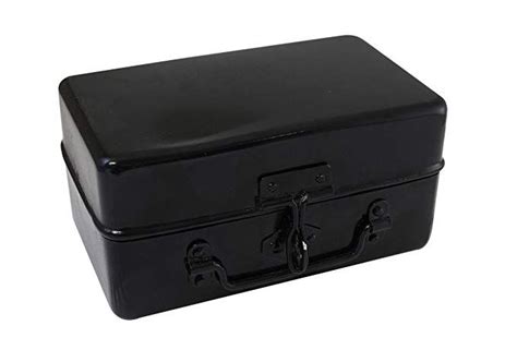 4.5 x 8 metal box|black steel metal lock box.